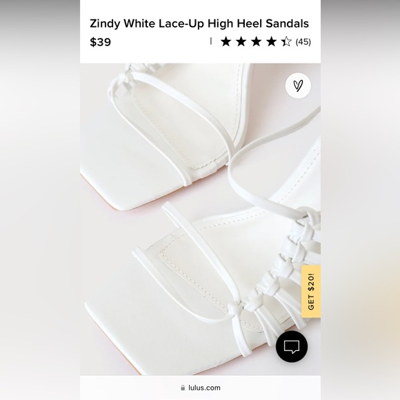 NWOT! Lulus White Lace-Up High Heels (Size 11) - Picture 3 of 7